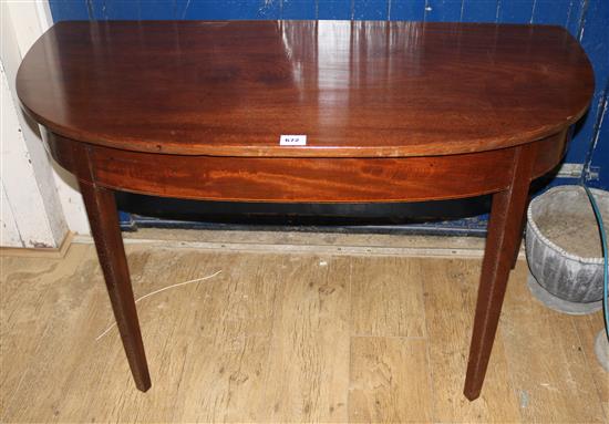 A George III mahogany console table, W.118cms